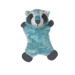 Boss Pet Pet Park Blvd Multicolored Plush Flatties Raccoon Dog Toy 1 pk