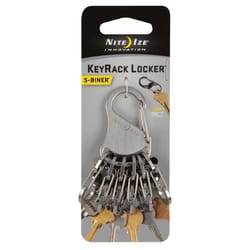 Nite Ize KeyRack Locker 2 in. D Stainless Steel Silver Carabiner Key Holder