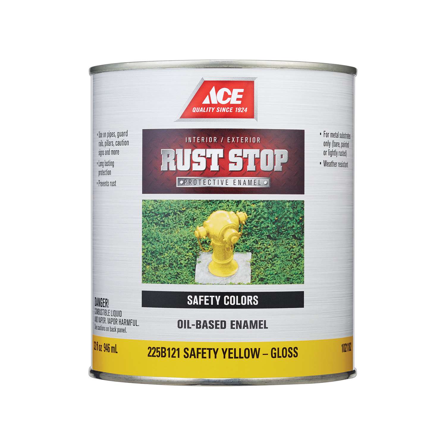 Ace Rust Stop Indoor/Outdoor Gloss Safety Yellow Oil-Based Enamel Rust