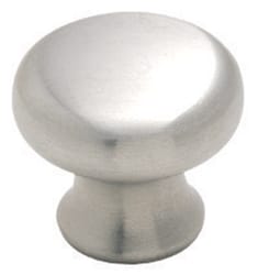 Amerock Modern Round Furniture Knob 1-1/4 in. D 1 in. Stainless Steel 1 pk