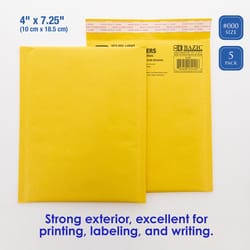 Bazic Products 7.25 in. W X 4 in. L No. 000 Brown Padded Envelope 5 pk
