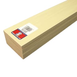 Midwest Products 3/8 in. X 3 in. W X 24 in. L Basswood Sheet #2/BTR Premium Grade