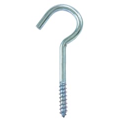 Hampton Small Zinc-Plated Silver Steel 3.375 in. L Ceiling Hook 50 lb 1 pk