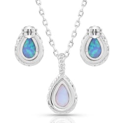 Montana Silversmiths Women's Teardrop Blue/Silver Jewelry Sets Water Resistant