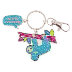 Karma Sloth Key Chain Metal 1 pk