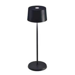 Zafferano Olivia 14 in. Black Cordless Desk Lamp