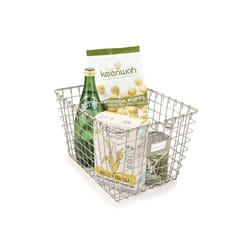 Spectrum 12.25 in. L X 9.25 in. W X 8 in. H Silver Storage Basket