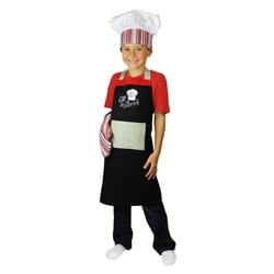 Mu Kitchen Chef In Training 1 pocket Multicolored Cotton Stripes/Solid Apron and Mitt Set