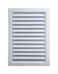 Master Flow 12 in. W X 18 in. L White Plastic Wall Louver