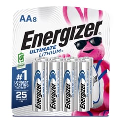 Energizer Ultimate Litmium Performance Lithium Ion AA 1.5 V 3 mAh Electronics Battery L91BP-8 8 pk