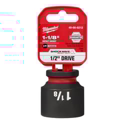 Milwaukee Shockwave 1-1/8 in. X 1/2 in. drive SAE 6 Point Standard Impact Socket 1 pc