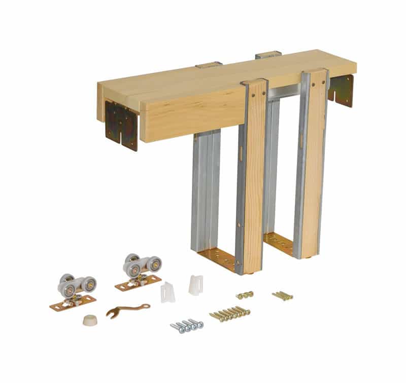 Johnson Hardware Matte Silver Steel Pocket Door Frame Kit 1 Pk