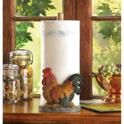 Accent Plus Rooster Paper Towel Holder 5.5 in. W X 5.5 in. L