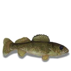 Steel Dog Green Denim Walleye Squeak Dog Toy 1 pk