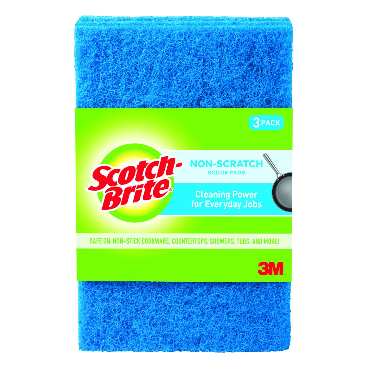 ScotchBrite NonScratch Scouring Pad For MultiPurpose 6 in. L 3 pk Ace Hardware