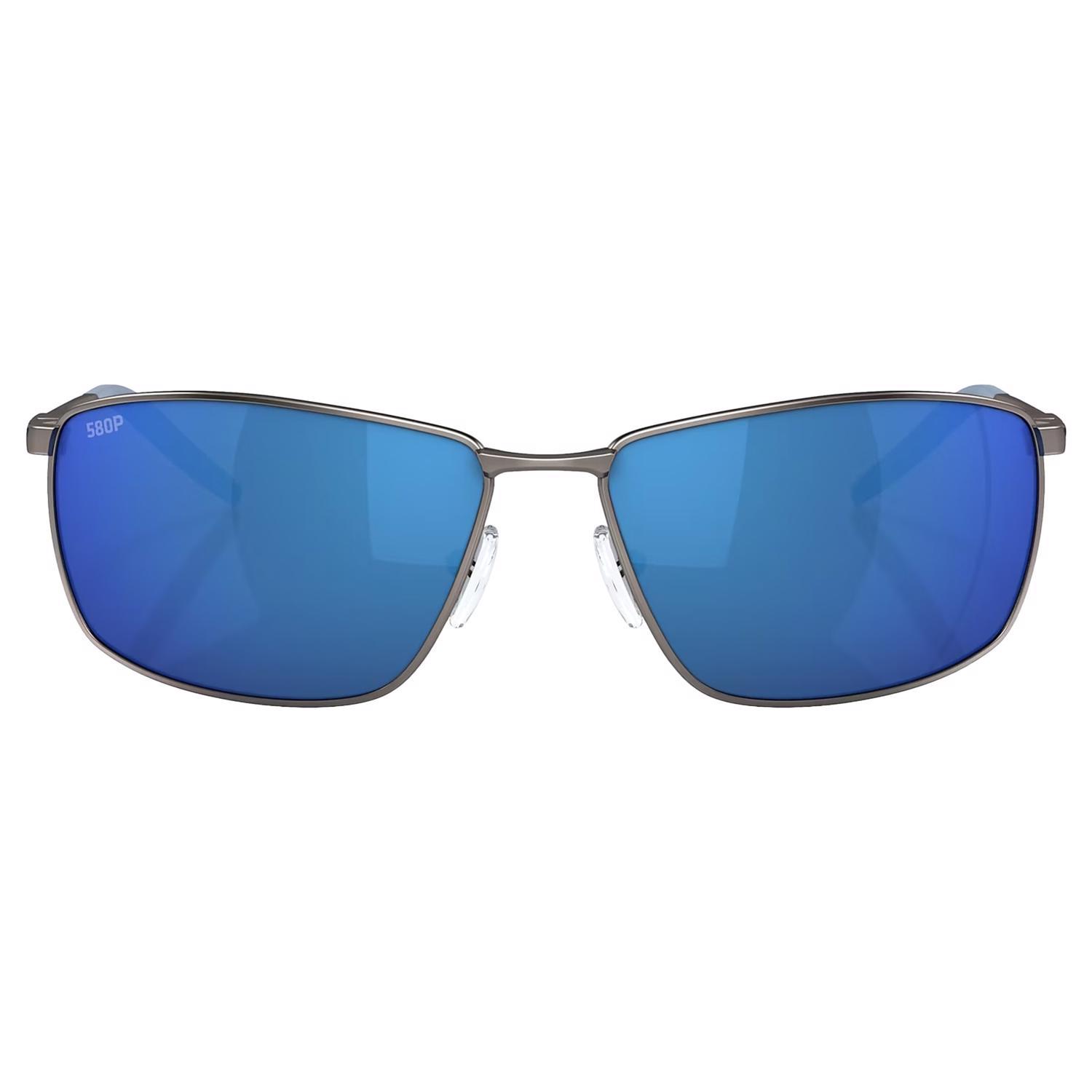 Photos - Sunglasses Costa Del Mar Costa Turret Silver Frame Blue Lens Polarized  06S600963600908 