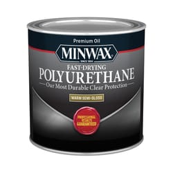 Minwax Semi-Gloss Clear Oil-Based Fast-Drying Polyurethane 0.5 pt