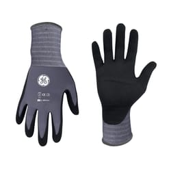 General Electric Unisex Dipped Gloves Black/Gray L 1 pair