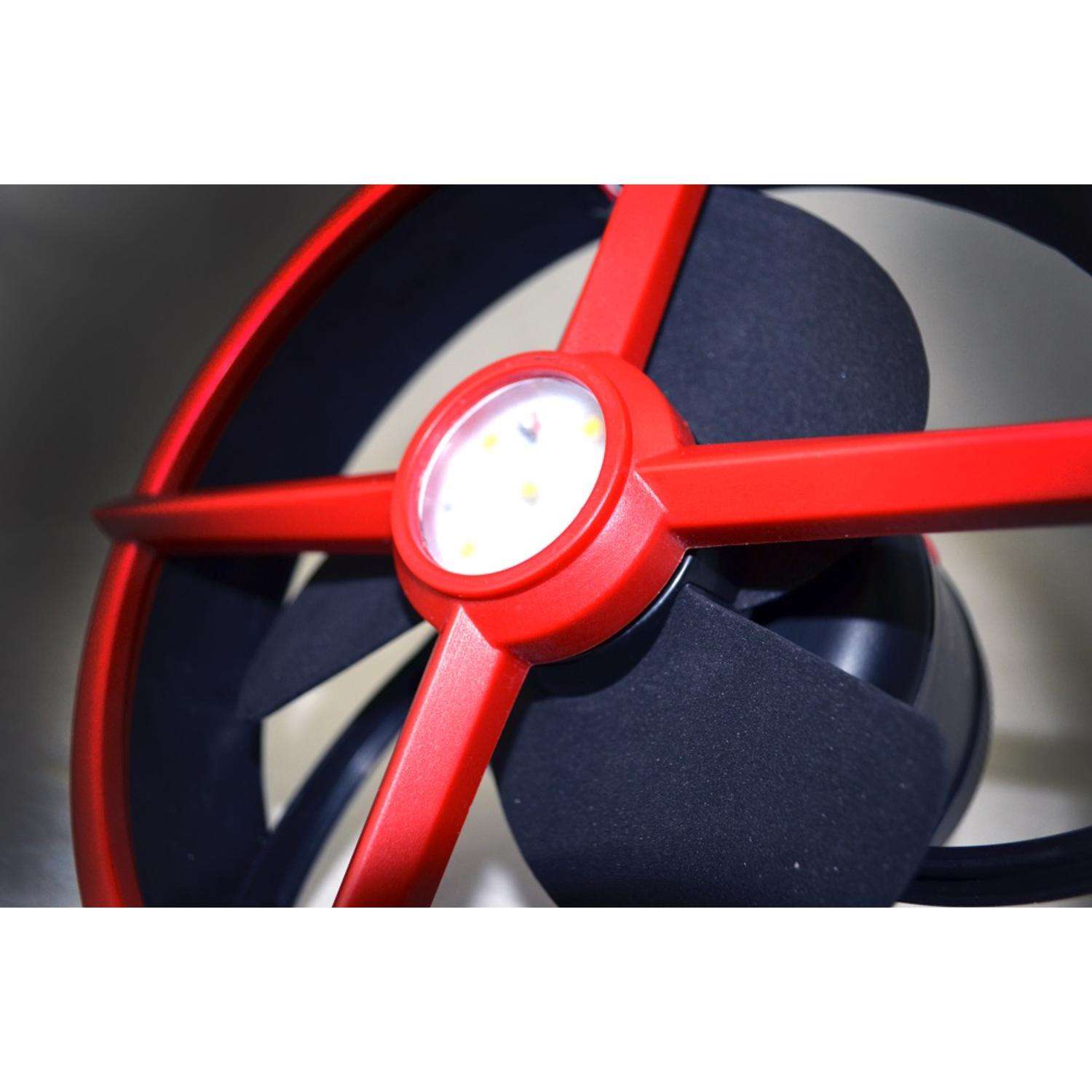 Mr. Heater BaseCamp Black/Red Tent Fan with Light 8.75 in. W X 6.25 in. L 1  pk - Ace Hardware