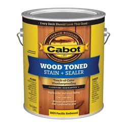 Cabot Wood Toned Stain & Sealer Transparent Pacific Redwood Oil-Based Deck and Siding Stain 1 gal