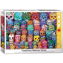 Eurographics Traditional Mexican Skulls Jigsaw Puzzles Multicolored 1000 pc