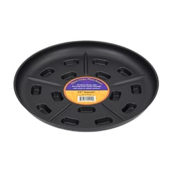 Down Under 14 in. D Plastic Plant Saucer Black