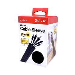 Wrap-It Cable Sleeve 24 in. L Black Polypropylene Cable Sleeve