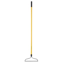 Home Plus+ 61 in. 14 Tine Steel Bow Rake Fiberglass Handle