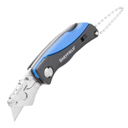 Sheffield 4-1/2 in. Lockback Mini Utility Knife Blue 1 pc