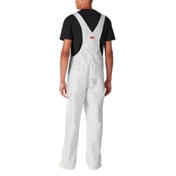 Dickies Men's Cotton Bib Overalls White 42x30 8 pocket 1 pk