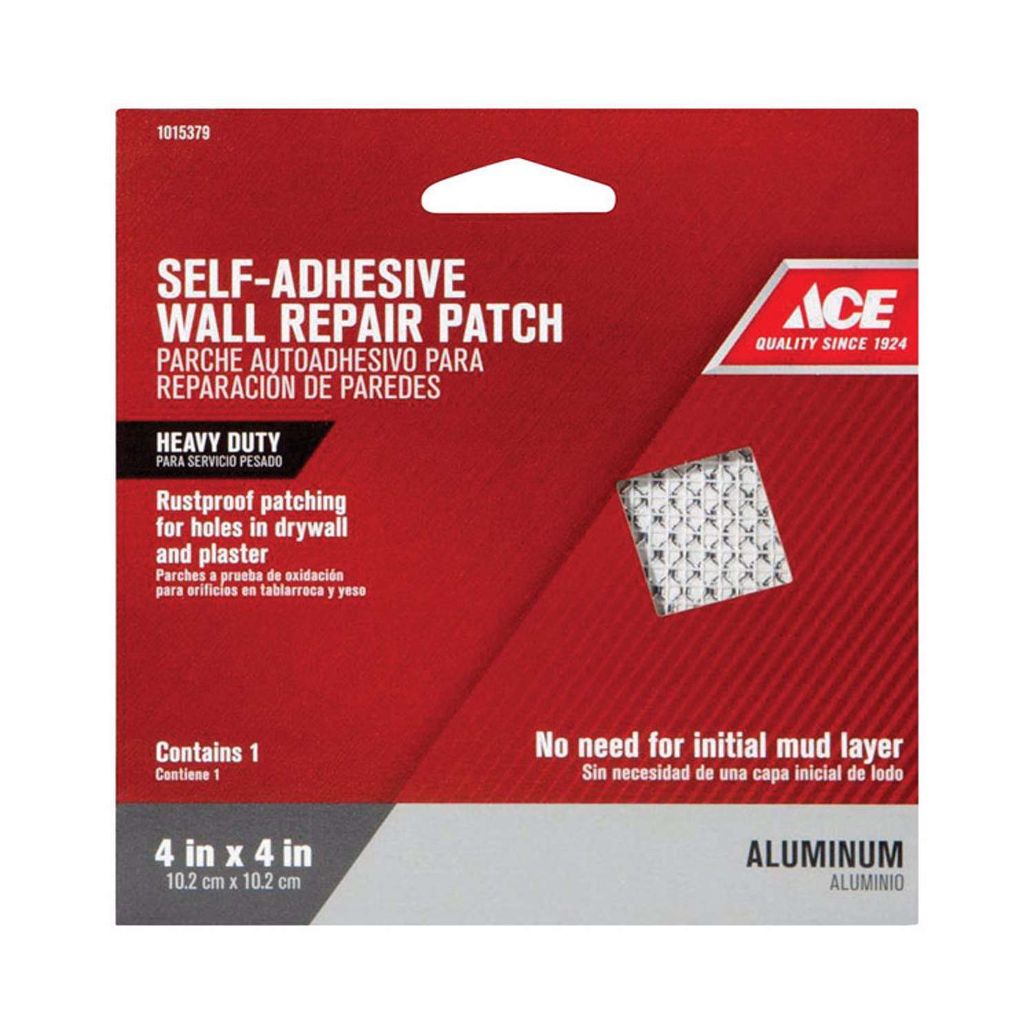 Ace 4 in. L X 4 in. W Reinforced Aluminum White Self Adhesive Wall