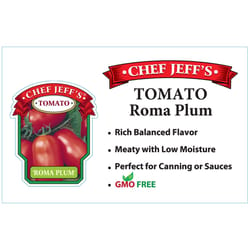 Chef Jeff Red Standard Roma Plum Tomato Vegetable Plant