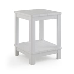 Keter Deluxe White Square Resin Adirondack Side Table