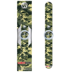 Watchitude Child's Army Camo Green Analog Watch Silicone Water Resistant One Size Fits Most