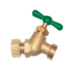 Champion Plumbing 1/2 in. Compression X 3/4 in. MHT Brass No-Kink Hose Bibb