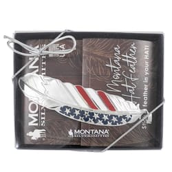 Montana Silversmiths American Flag Hat Feather 1 pk