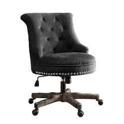 Linon Home Decor Gray Polyester Office Chair