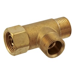 Ace Add A Tee 3/8 in. Female Compression Swivel X 3/8 in. D Male Compression Brass Adapter