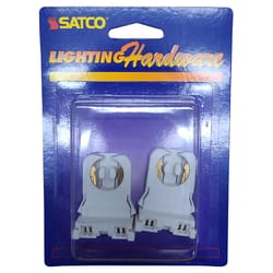 Satco Plastic Fluorescent Lampholder 2 pk