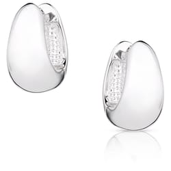 Montana Silversmiths Women's Eternal Grace Hoop Silver/White Earrings