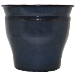 Robert Allen Ironstone 6 in. D Metal Avery Planter Blue