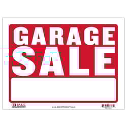 Bazic Products English White Informational Sign 12 in. H X 16 in. W