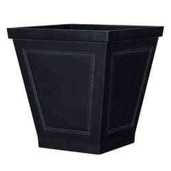 L&G Solutions 16.7 in. H X 16 in. W X 16 in. D Polyresin New England Planter Black