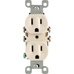 Leviton 15 amps 125 V Duplex Light Almond Outlet 5-15R 1 pk