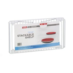 Grayline Life Organized 6 in. H X 9 in. W X 17 in. L PE Coated White Stackable Shelf