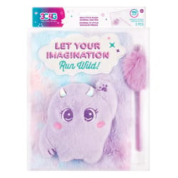 Make It Real 3C4G 6 in. W X 8 in. L Aqua/Purple Wild Style Plush Journal