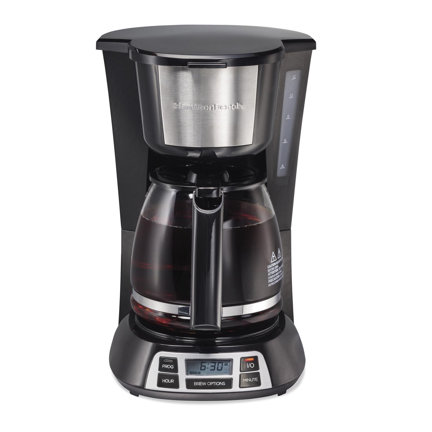 Hamilton Beach 12 cups Black/Silver Coffee Maker Uae Electronic uaeelectronic.com