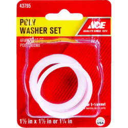 Ace 1-1/2 in. D Plastic Poly Washer 2 pk