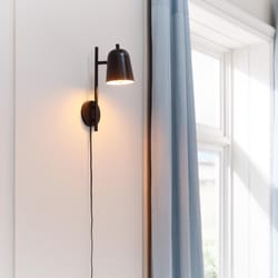 Globe Electric 1-Light Matte Black Wall Sconce