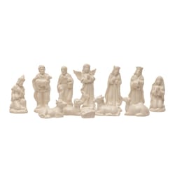 Creative Co-Op White Nativity Table Decor